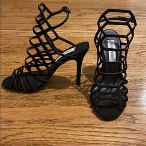 Steve Madden black cage heel